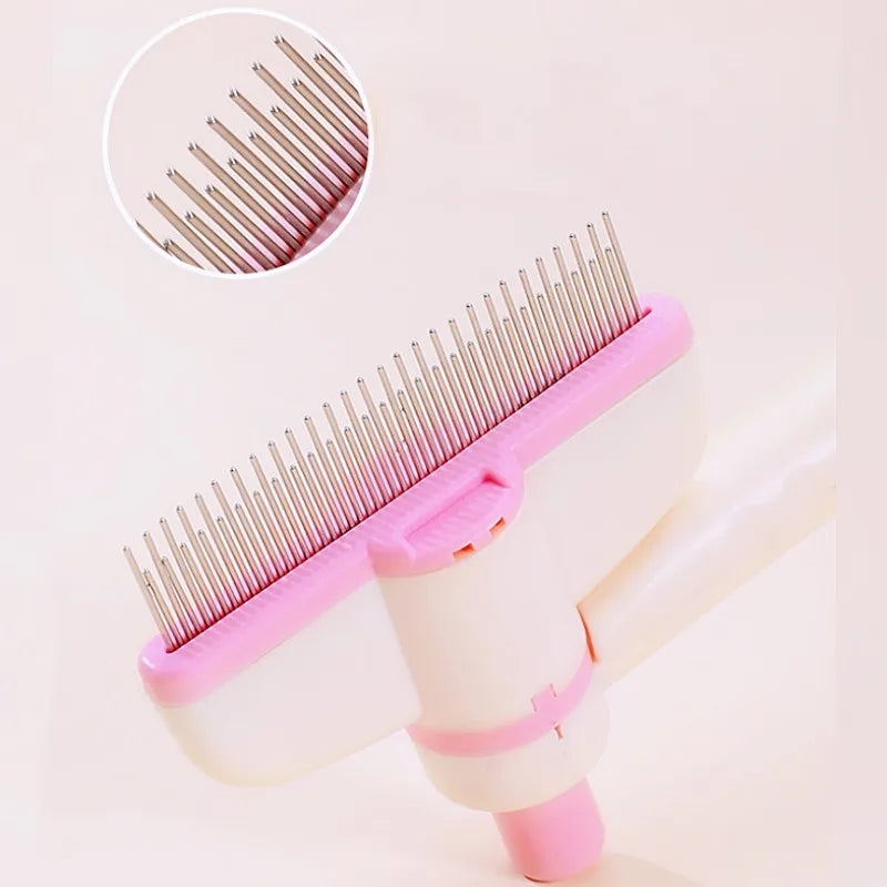 Cepillo ajustable para perros y gatos, removedor de pelo para mascotas