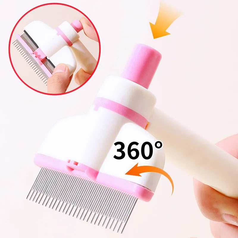 Cepillo ajustable para perros y gatos, removedor de pelo para mascotas
