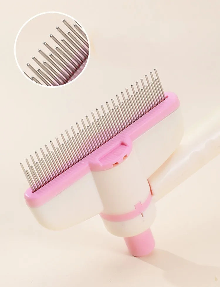 Cepillo ajustable para perros y gatos, removedor de pelo para mascotas