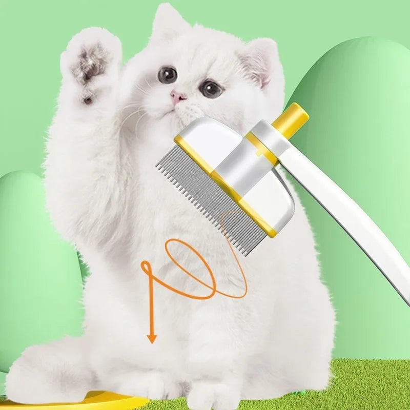 Cepillo ajustable para perros y gatos, removedor de pelo para mascotas