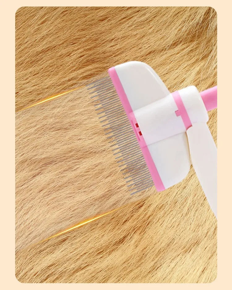 Cepillo ajustable para perros y gatos, removedor de pelo para mascotas