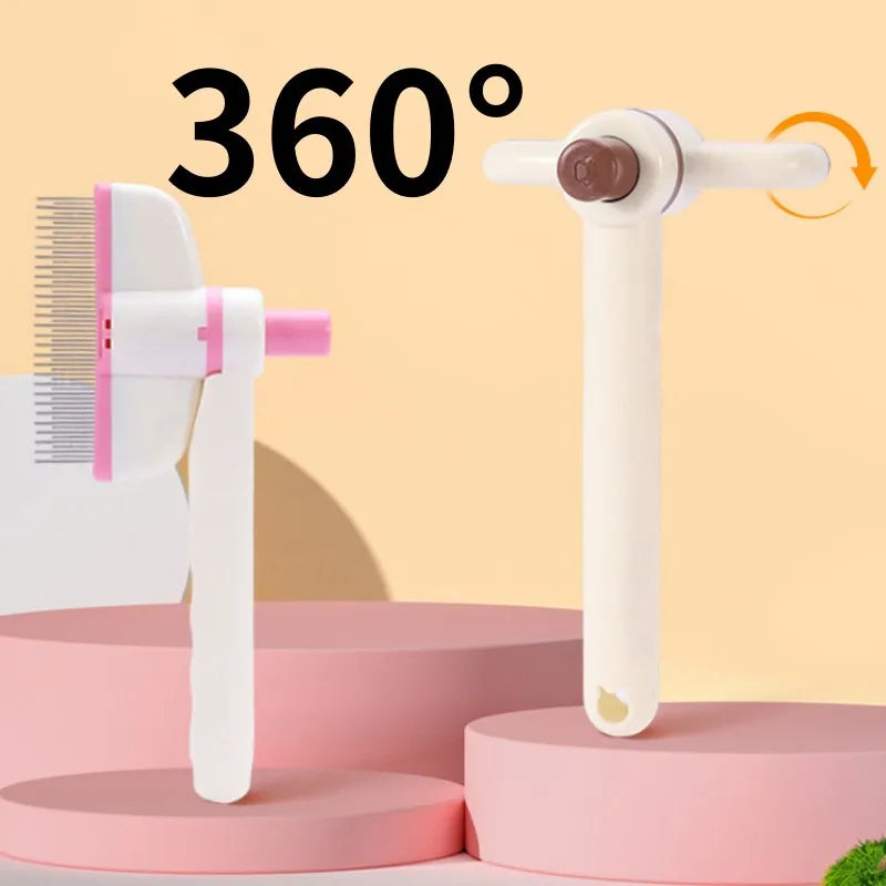 Cepillo ajustable para perros y gatos, removedor de pelo para mascotas